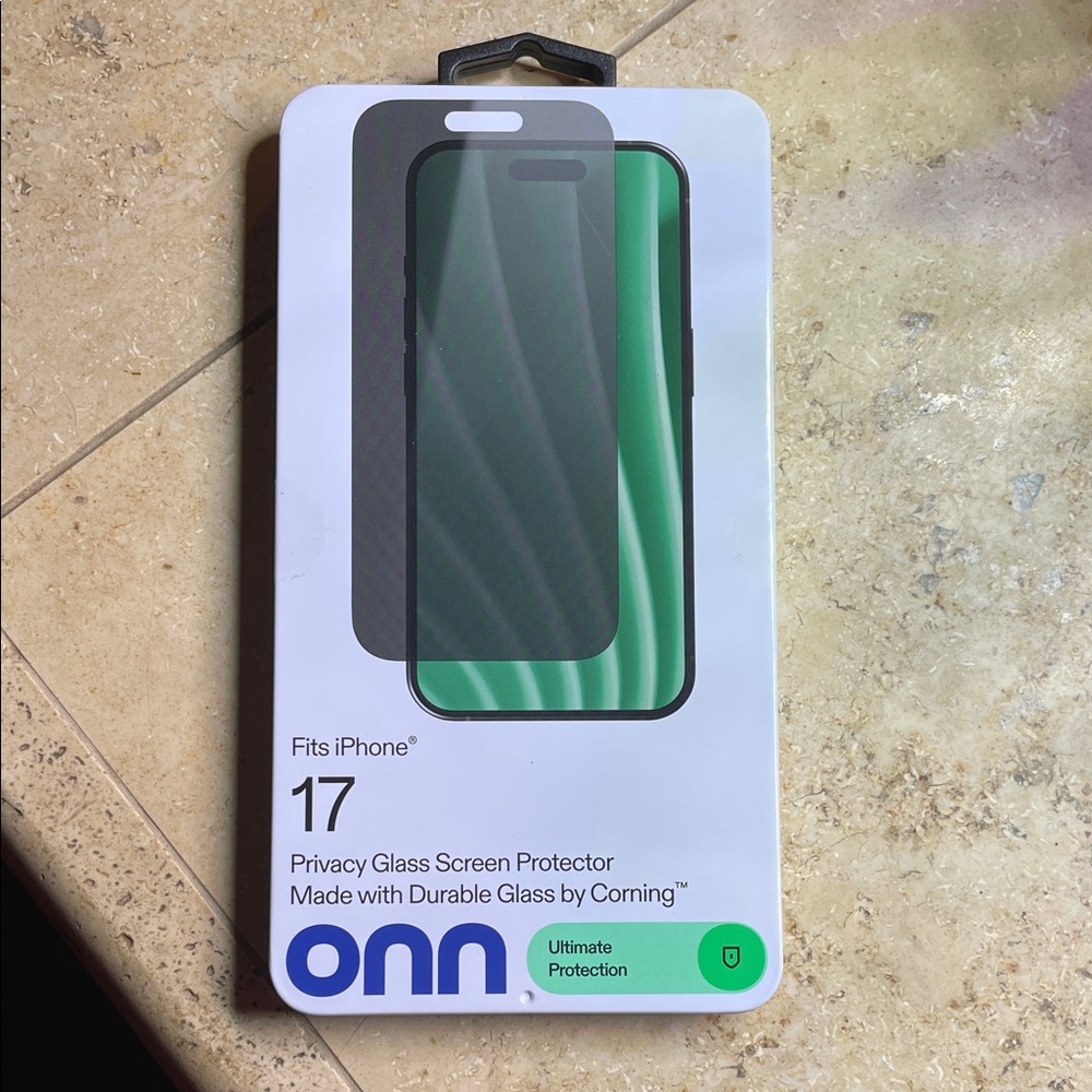 NEW Onn Privacy Glass Screen Protector for iPhone 17